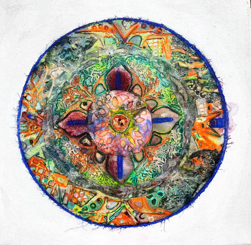 Vibrant Mandala: A Colorful Journey Through Abstract Textures and Patterns