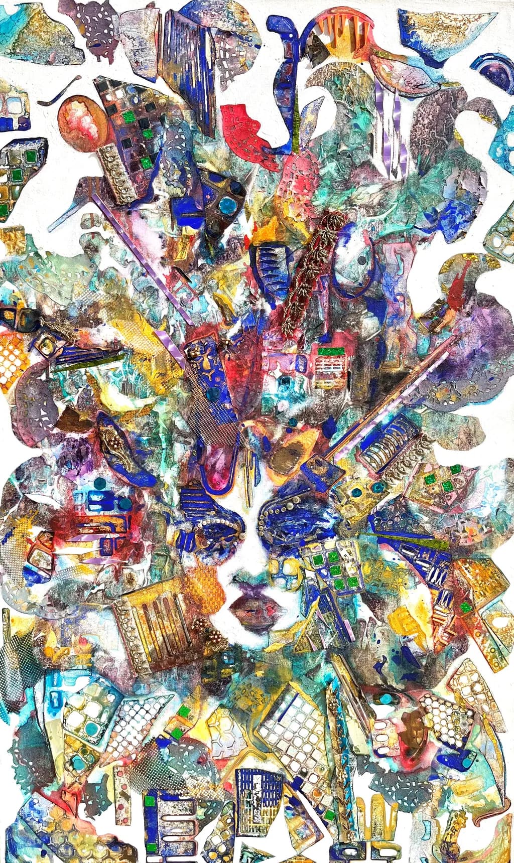 Vibrant Expressions: A Colorful Abstract Collage of Artistry and Emotion