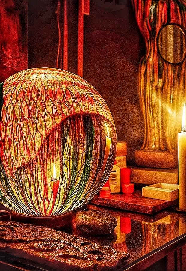 Illuminated Whispers: A Dance of Light and Color in a Serene Space