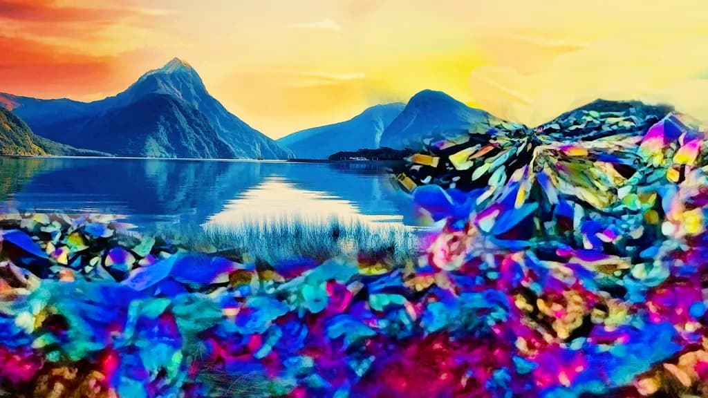 Vibrant Reflections: A Kaleidoscope of Nature's Beauty at Dusk