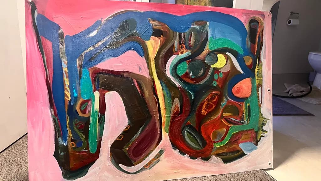 Vibrant Whirlwind: An Abstract Journey Through Color and Emotion