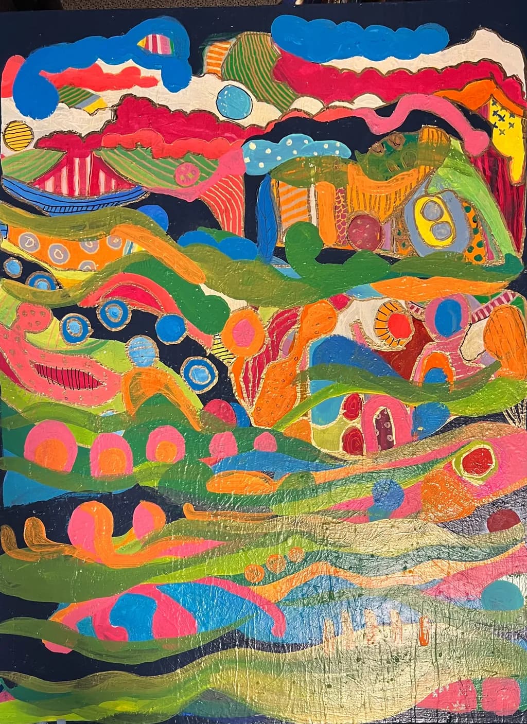 Vibrant Whimsy: A Colorful Journey Through Abstract Landscapes