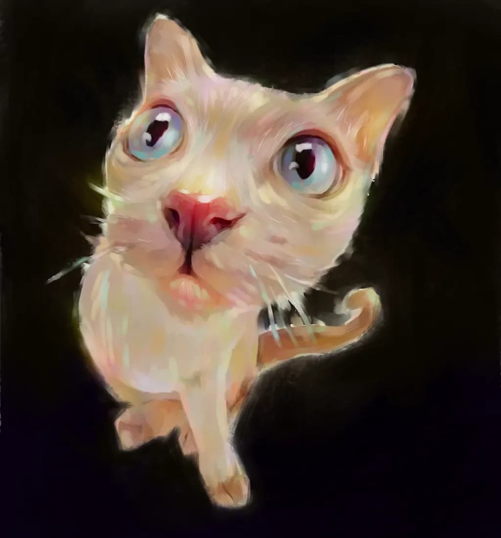Whimsical Whiskers: A Playful Portrait of Curiosity and Charm