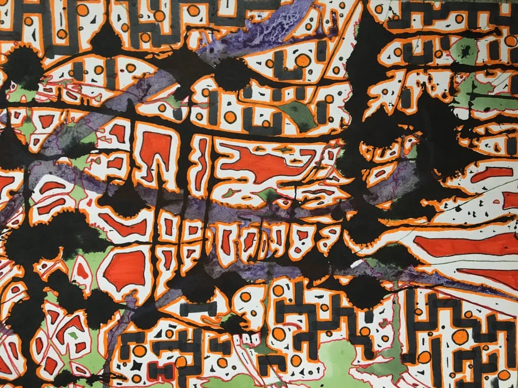 Vibrant Chaos: A Dance of Color and Form in Abstract Expressionism
