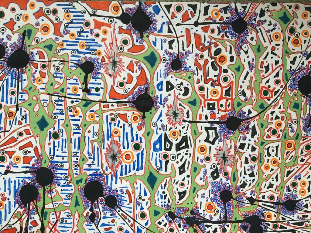Vibrant Chaos: An Organic Dance of Color and Pattern