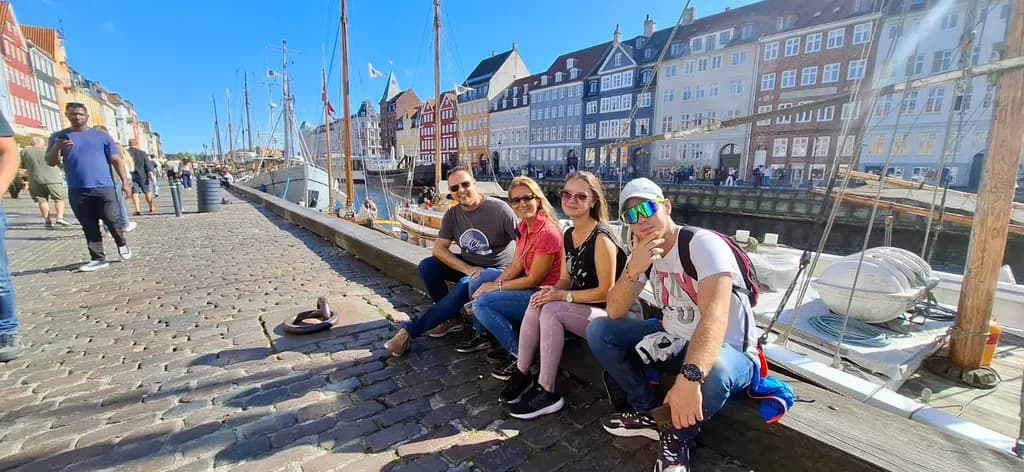 Vibrant Moments by the Waterfront: A Joyful Gathering in Copenhagen's Nyhavn