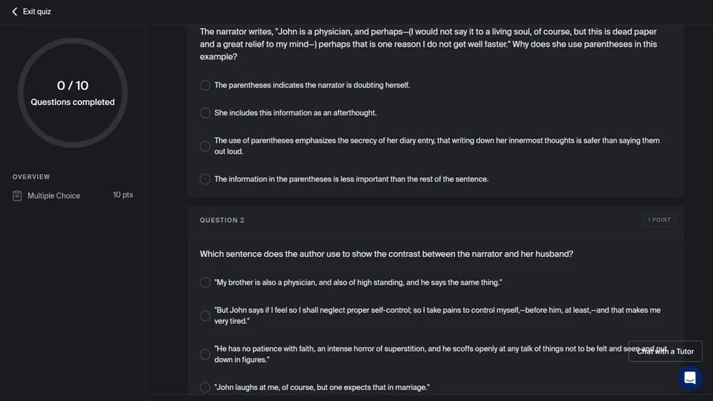 Exploring Doubt: The Art of Choices and Consequences in a Quiz Interface