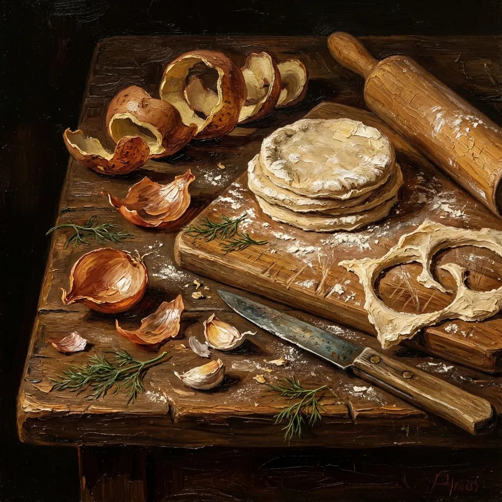 Rustic Kitchen Prep
