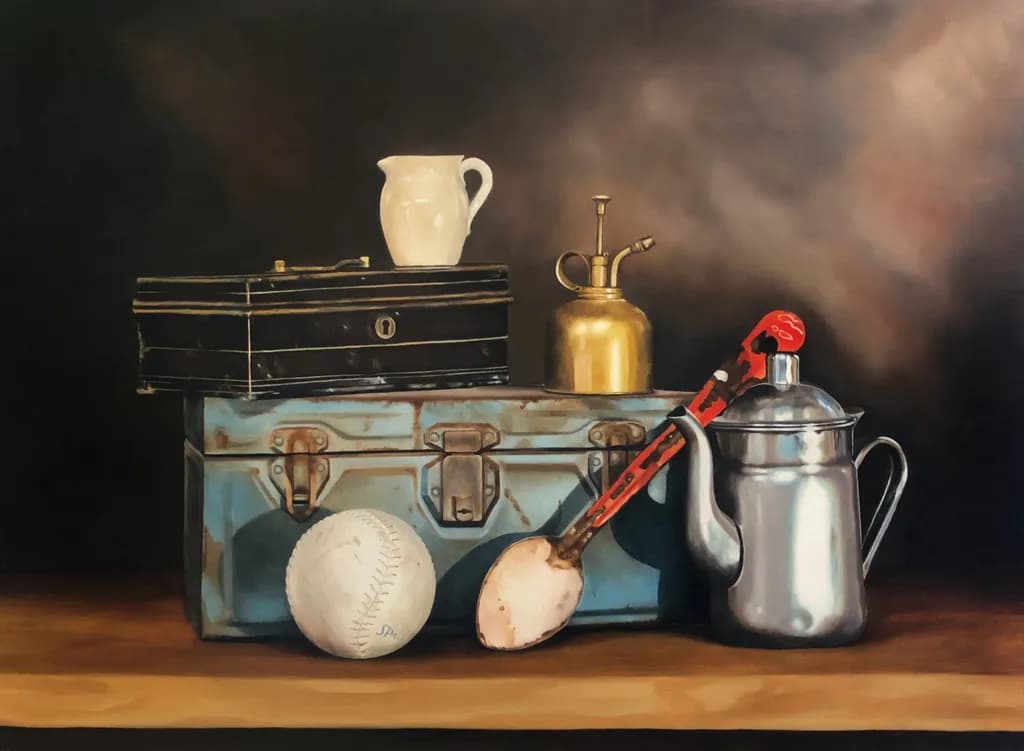 Nostalgic Still Life: A Timeless Collection of Tools and Objects