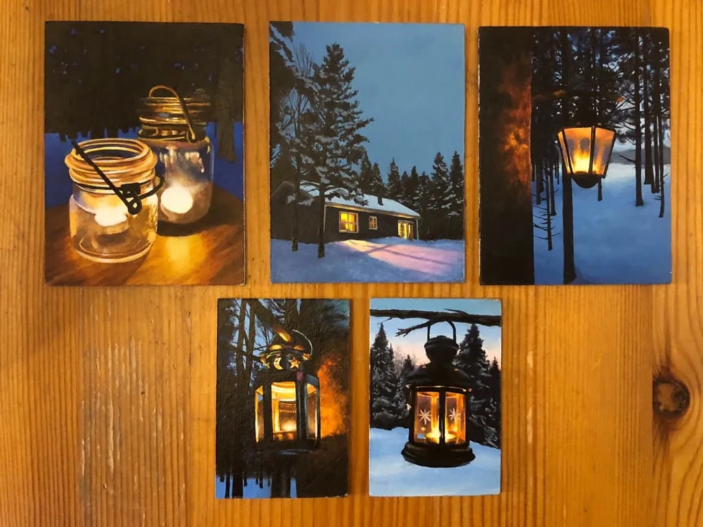 Whispers of Winter: Illuminated Lanterns and Cozy Nights