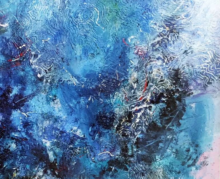 Oceanic Whispers: A Deep Dive into Abstract Blues and Textures