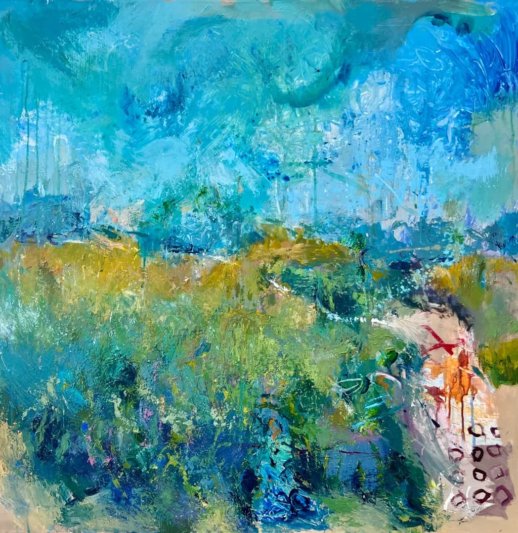 Vibrant Horizons: An Abstract Expression of Colorful Landscapes