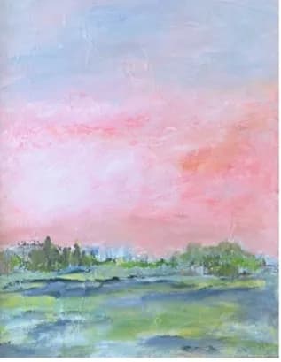 Whispers of Dawn: A Serene Landscape in Pastel Hues