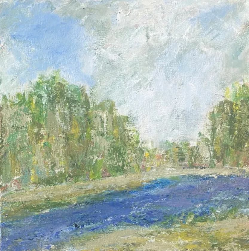 Whispers of Nature: A Serene River Landscape in Soft Hues