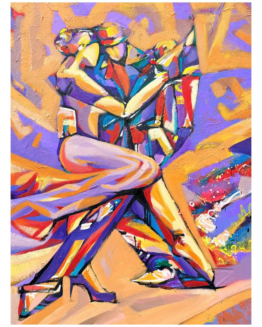 Dancing in Color: A Passionate Embrace of Movement and Emotion