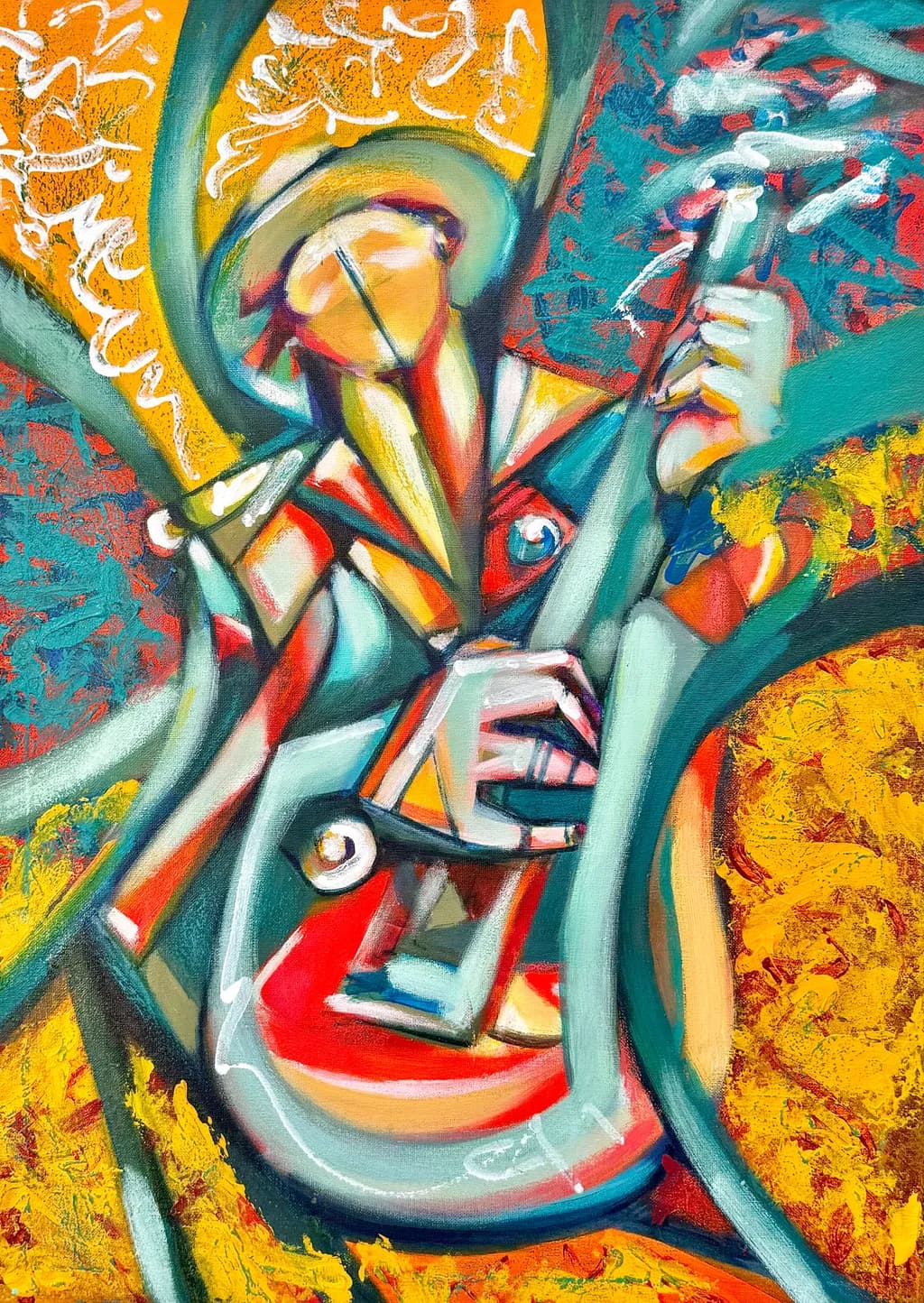 Vibrant Melodies: An Abstract Celebration of Music and Color