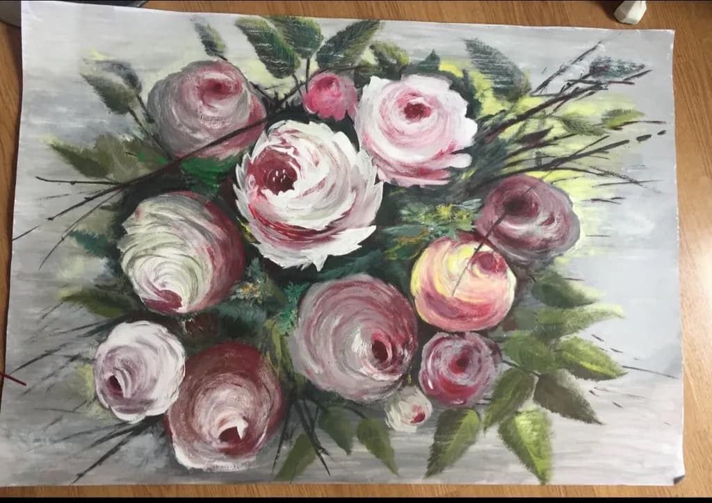 Whispers of Spring: A Lush Bouquet of Roses in Soft Hues