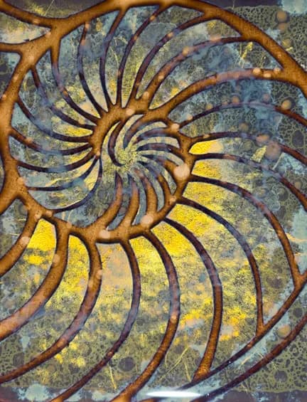 Ethereal Spiral: A Dance of Color and Texture in Abstract Design