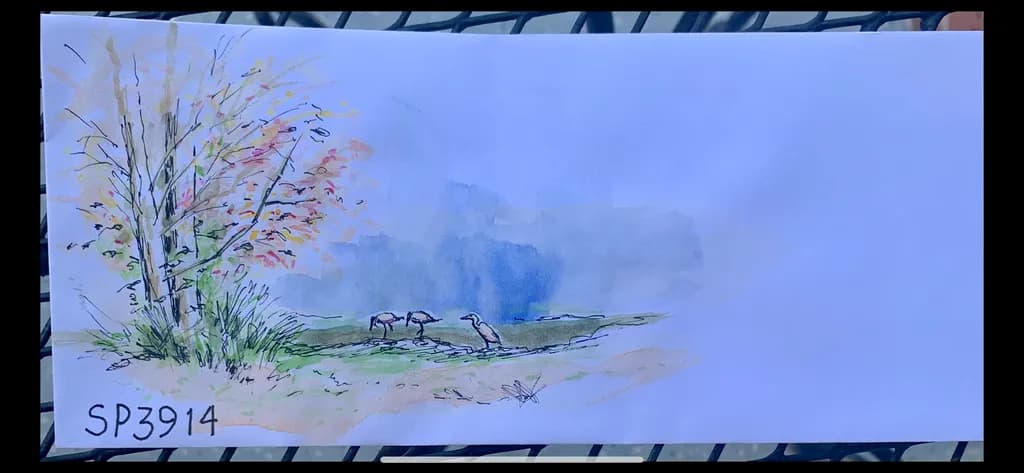 Whispers of Autumn: Tranquil Waters and Graceful Geese