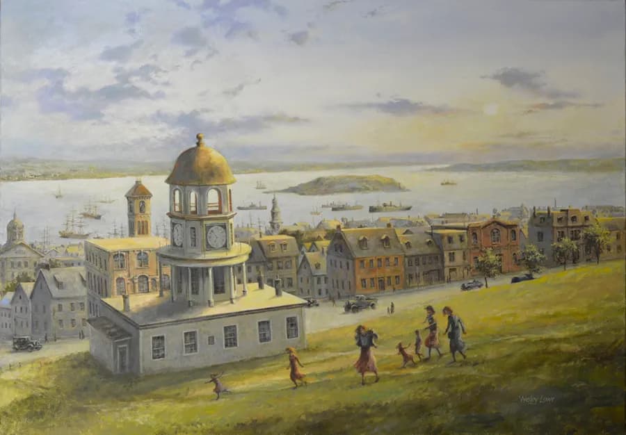 Whispers of History: A Serene Coastal Town at Dusk