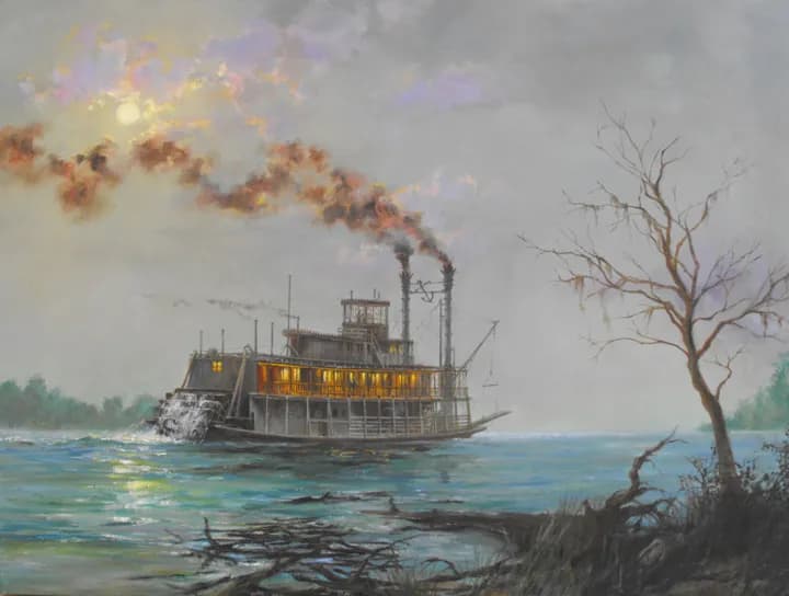 Whispers of the River: A Steamboat's Journey Through Time