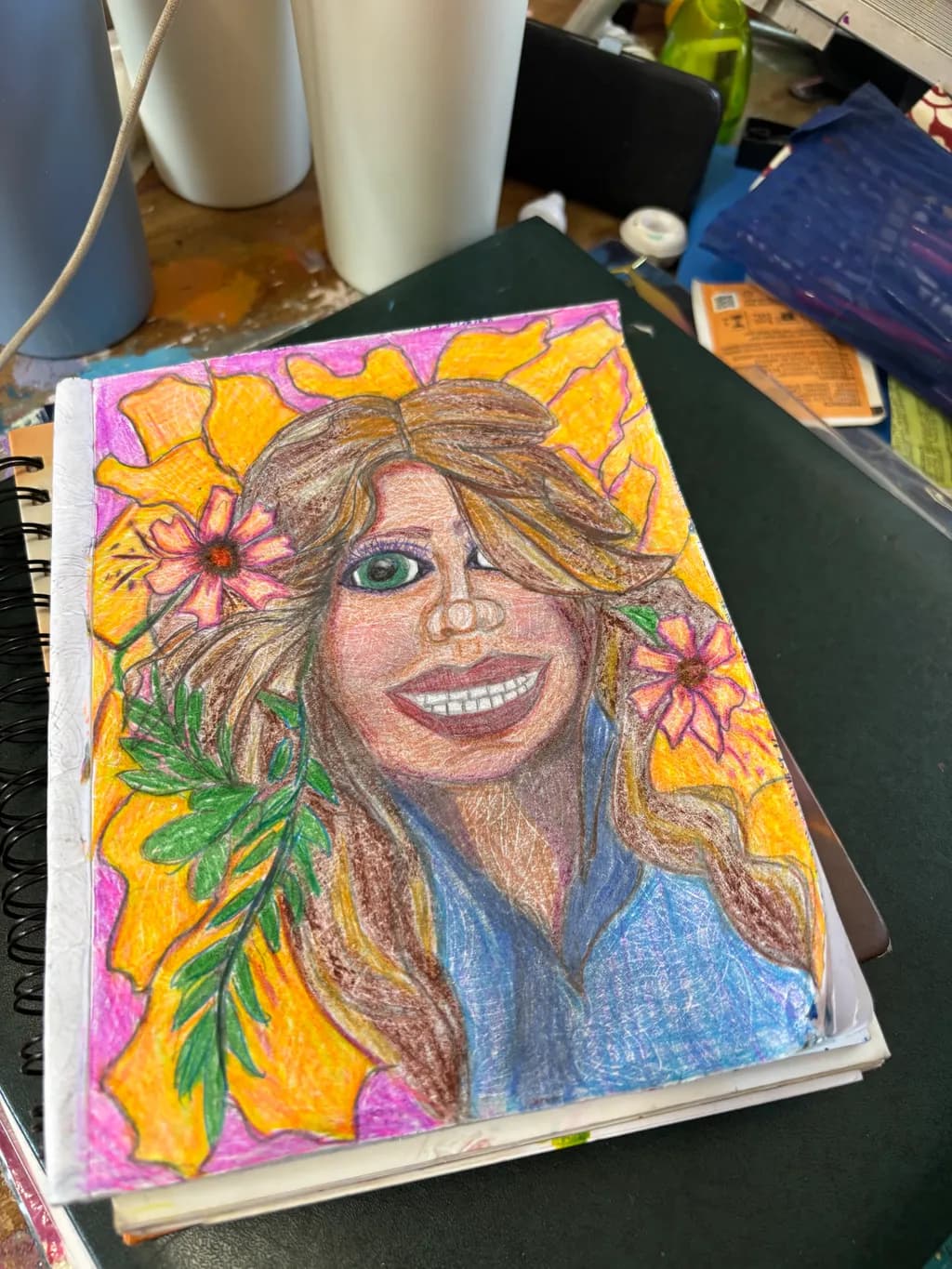 Vibrant Smiles: A Colorful Portrait of Joy and Nature