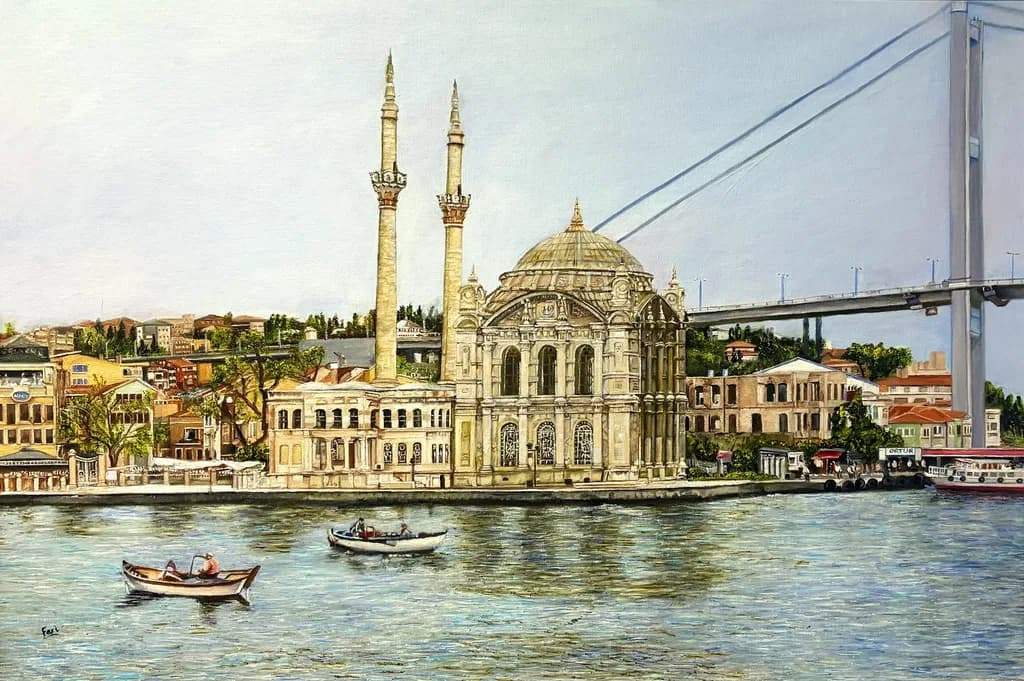 Serenity by the Bridge: A Captivating Cityscape of Architecture and Waterways