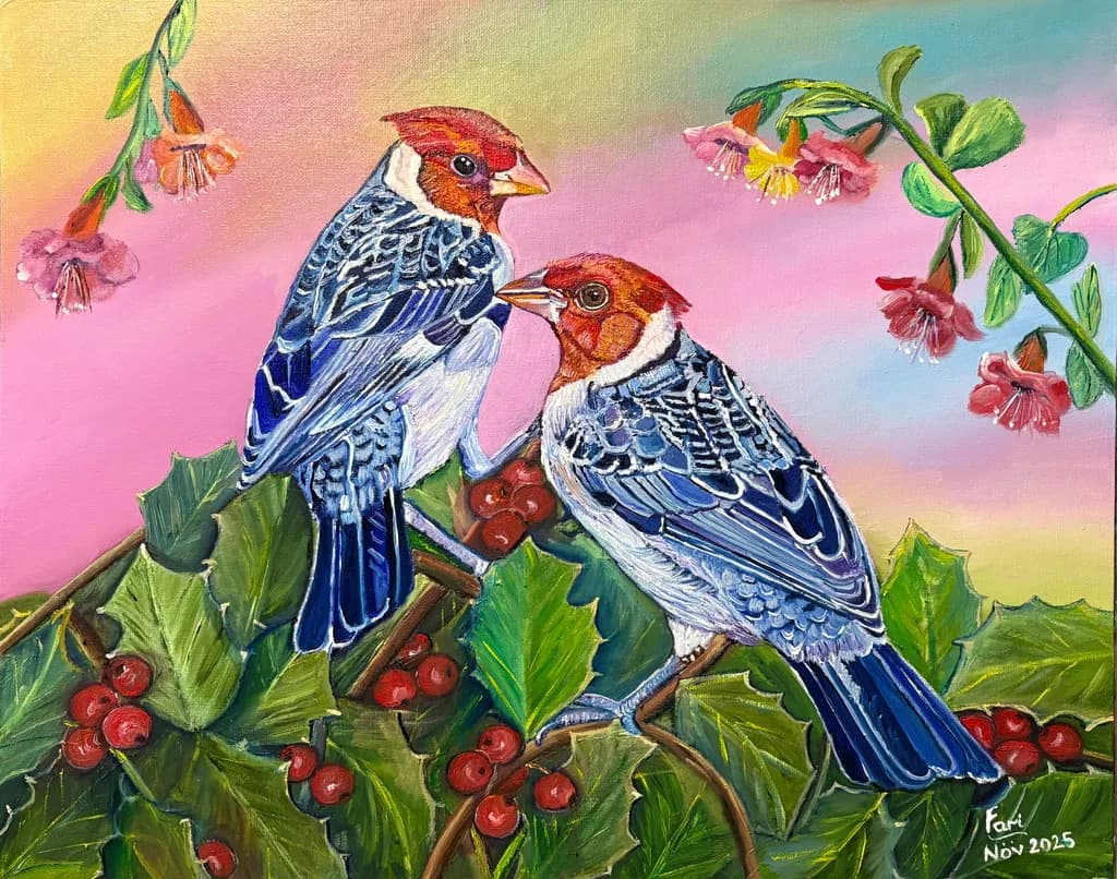 Red-cowled Cardinals
