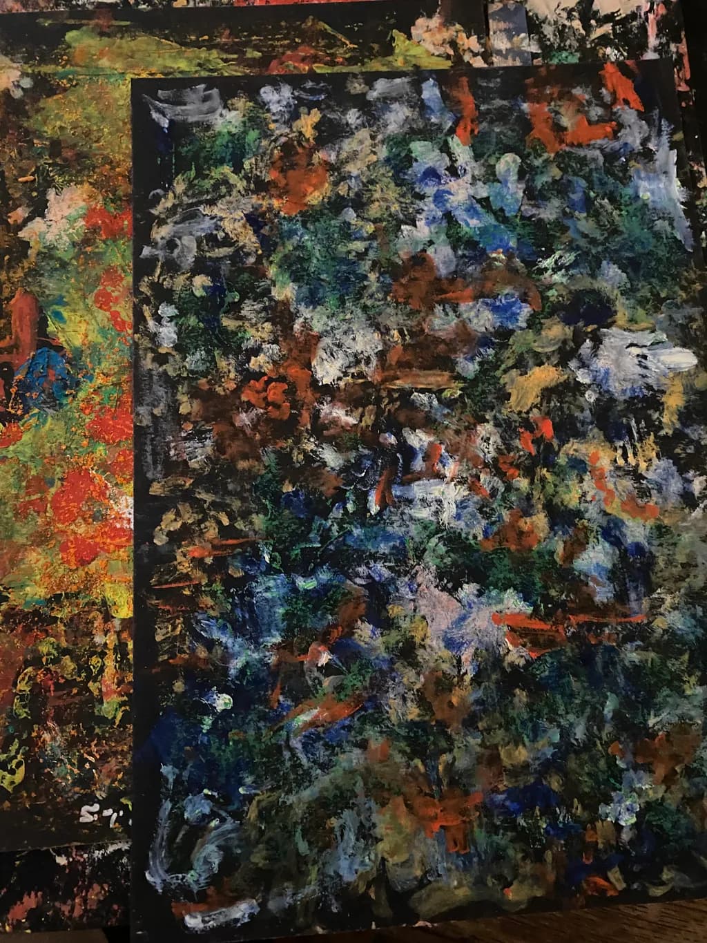 Vibrant Chaos: An Abstract Journey Through Color and Texture
