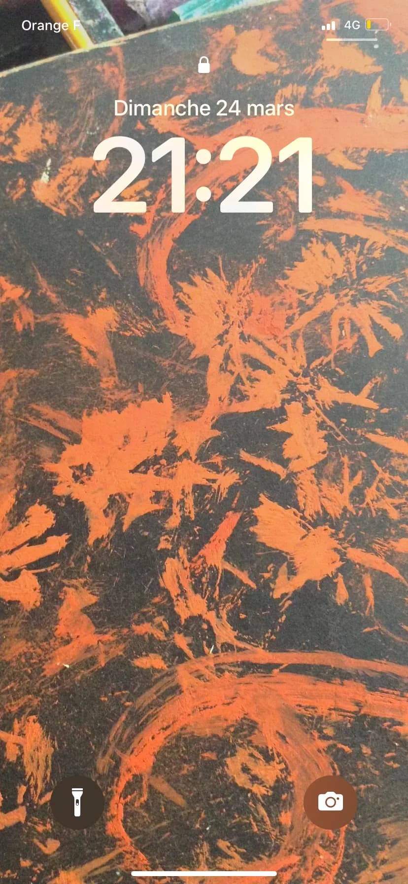 Whispers of Autumn: A Dance of Orange and Black in Abstract Expressionism