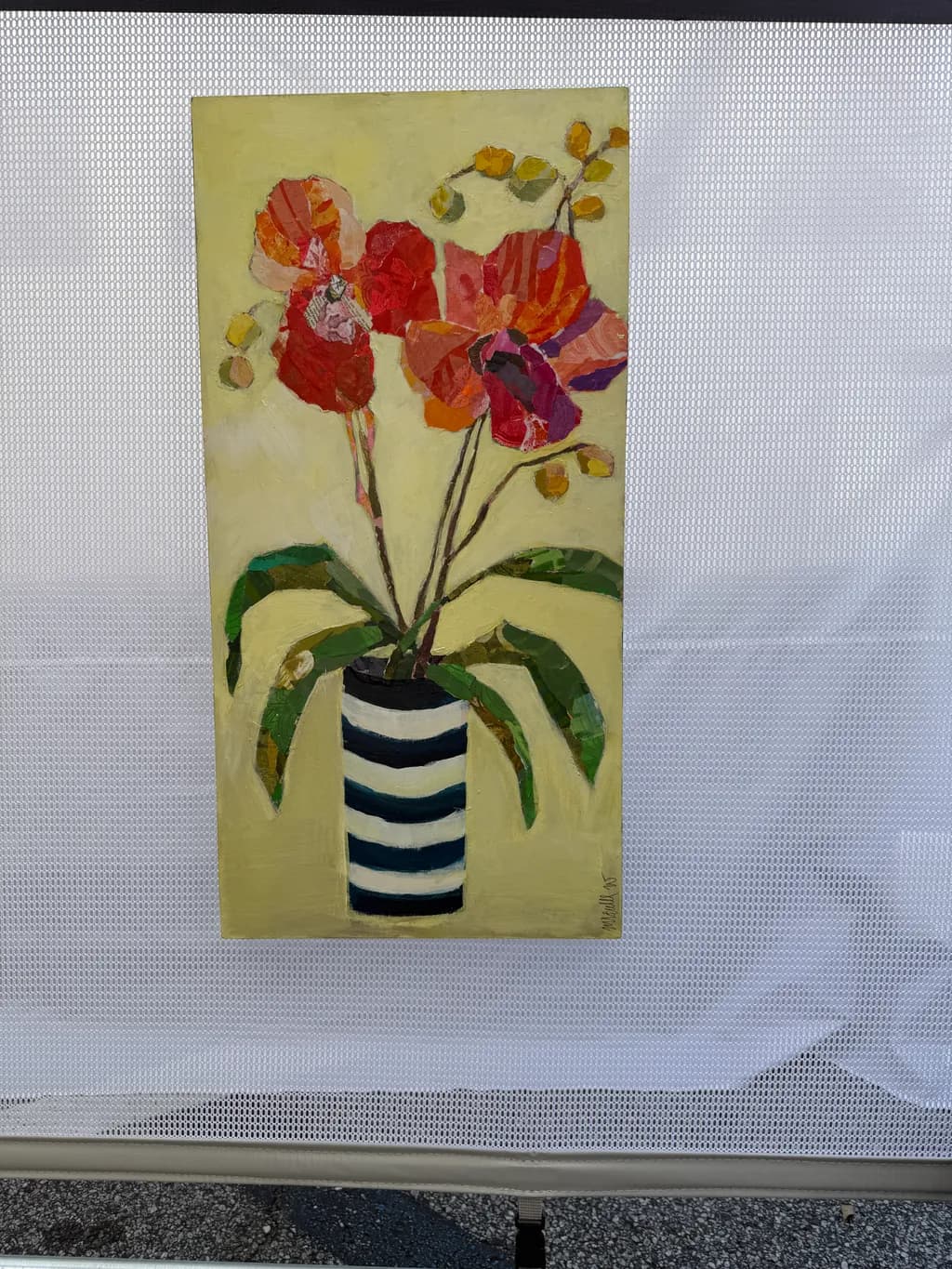 Vibrant Blooms: A Playful Dance of Orchids in Stripes