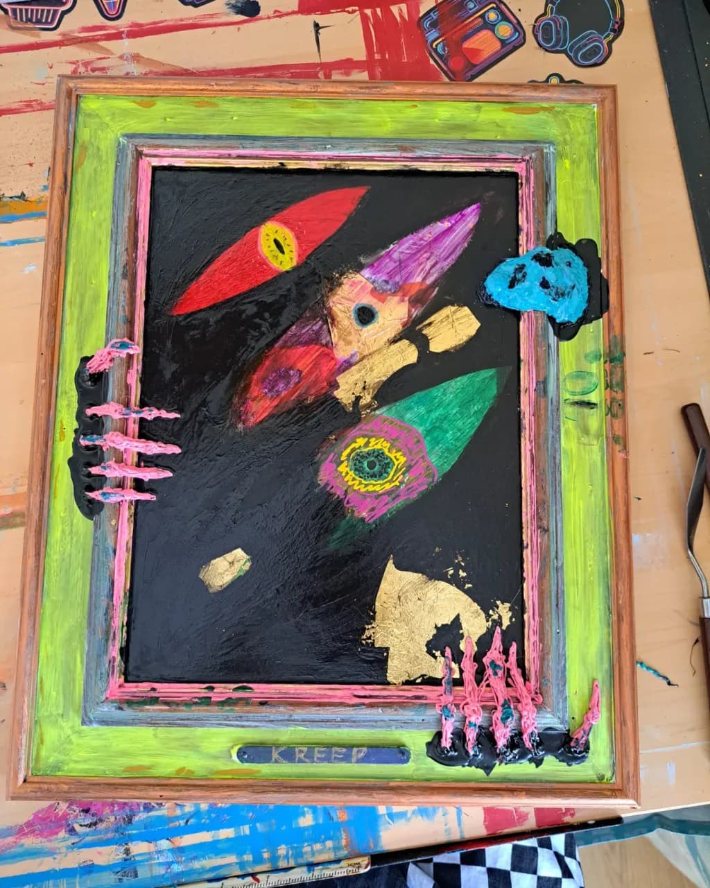 Kreep: A Chaotic Dance of Color and Form in Abstract Expressionism