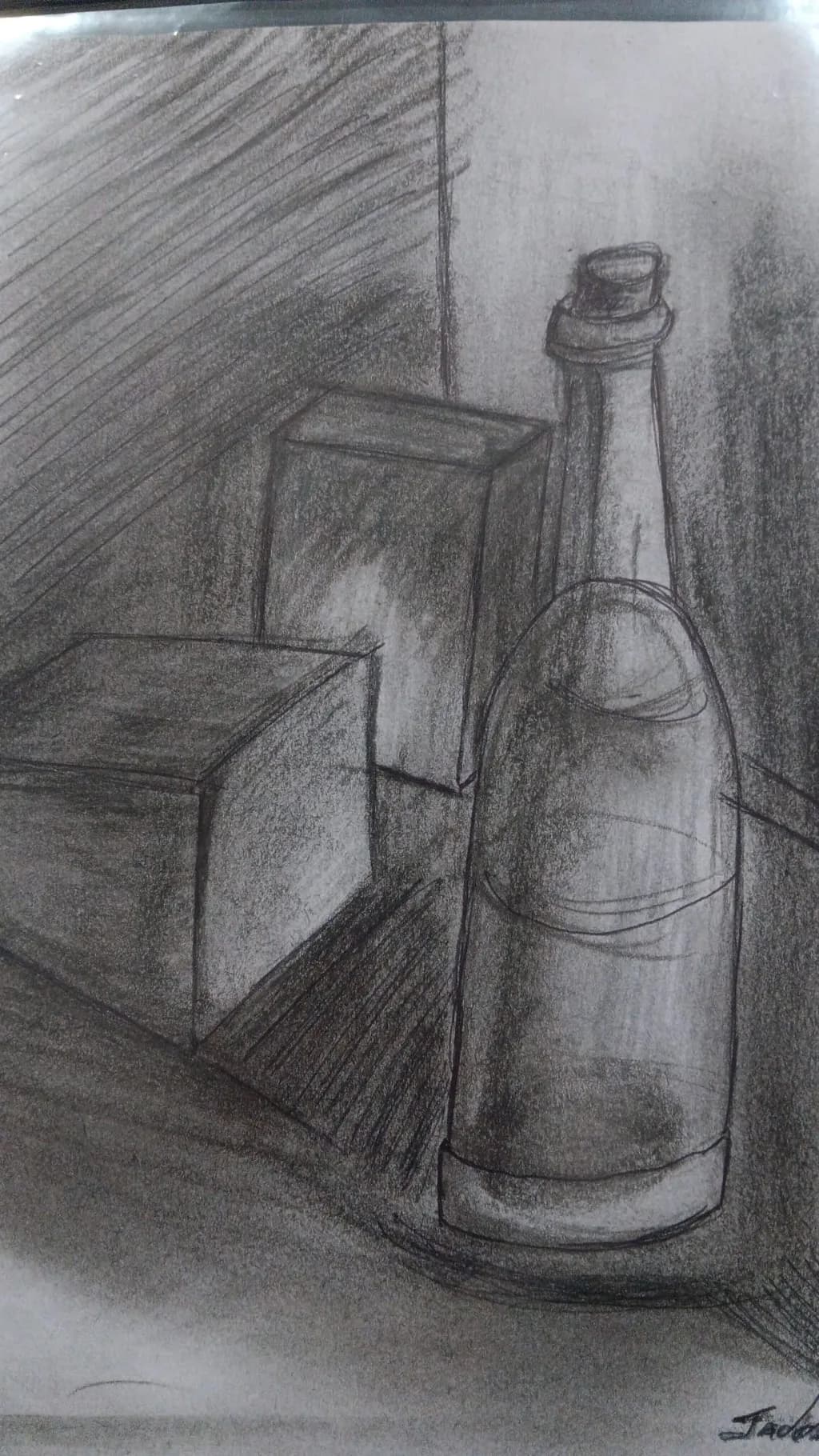 Bottle and Cubes