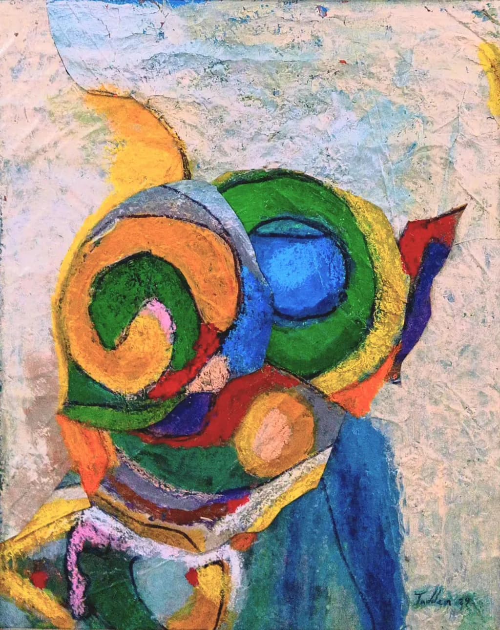 Vibrant Whirls: An Abstract Expression of Color and Texture