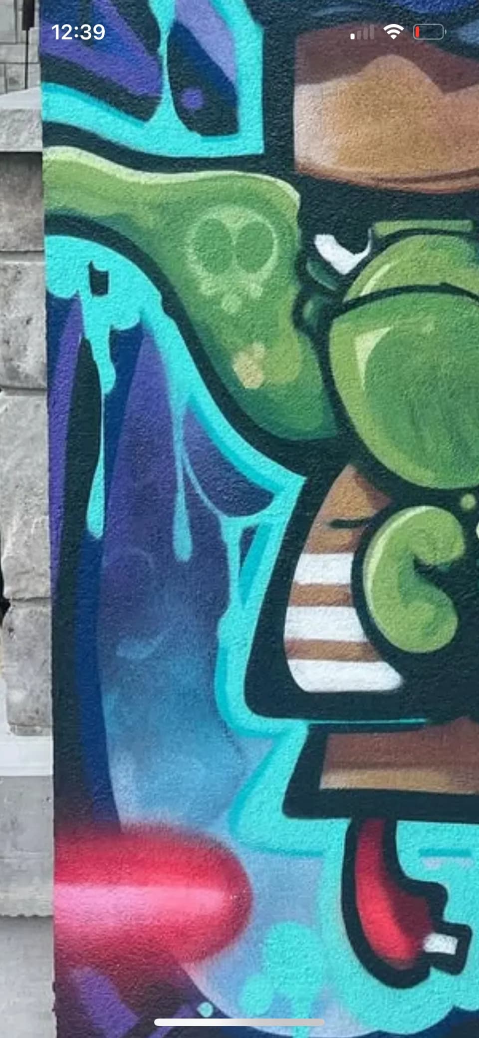 Vibrant Whimsy: A Playful Encounter with Colorful Street Art