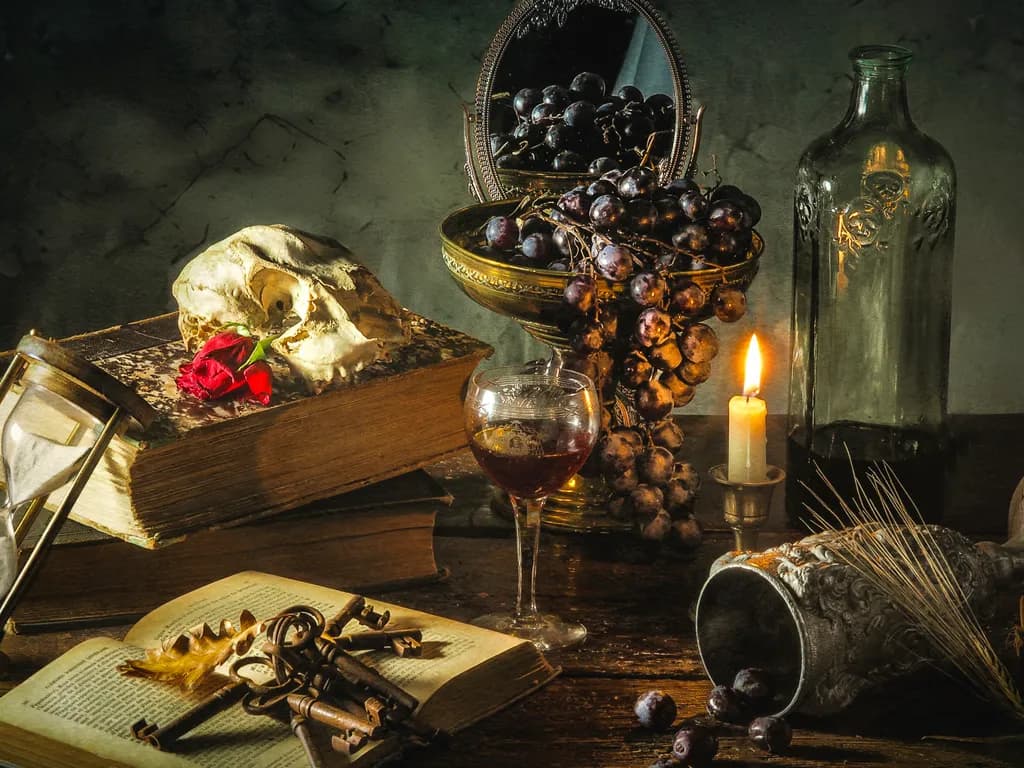 Whispers of Time: A Still Life of Mortality, Elegance, and Secrets