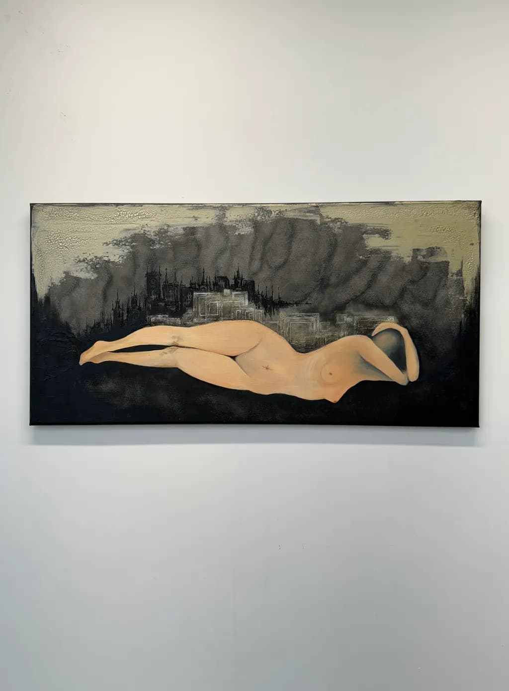 Ethereal Serenity: A Nude Embrace of Form and Shadow