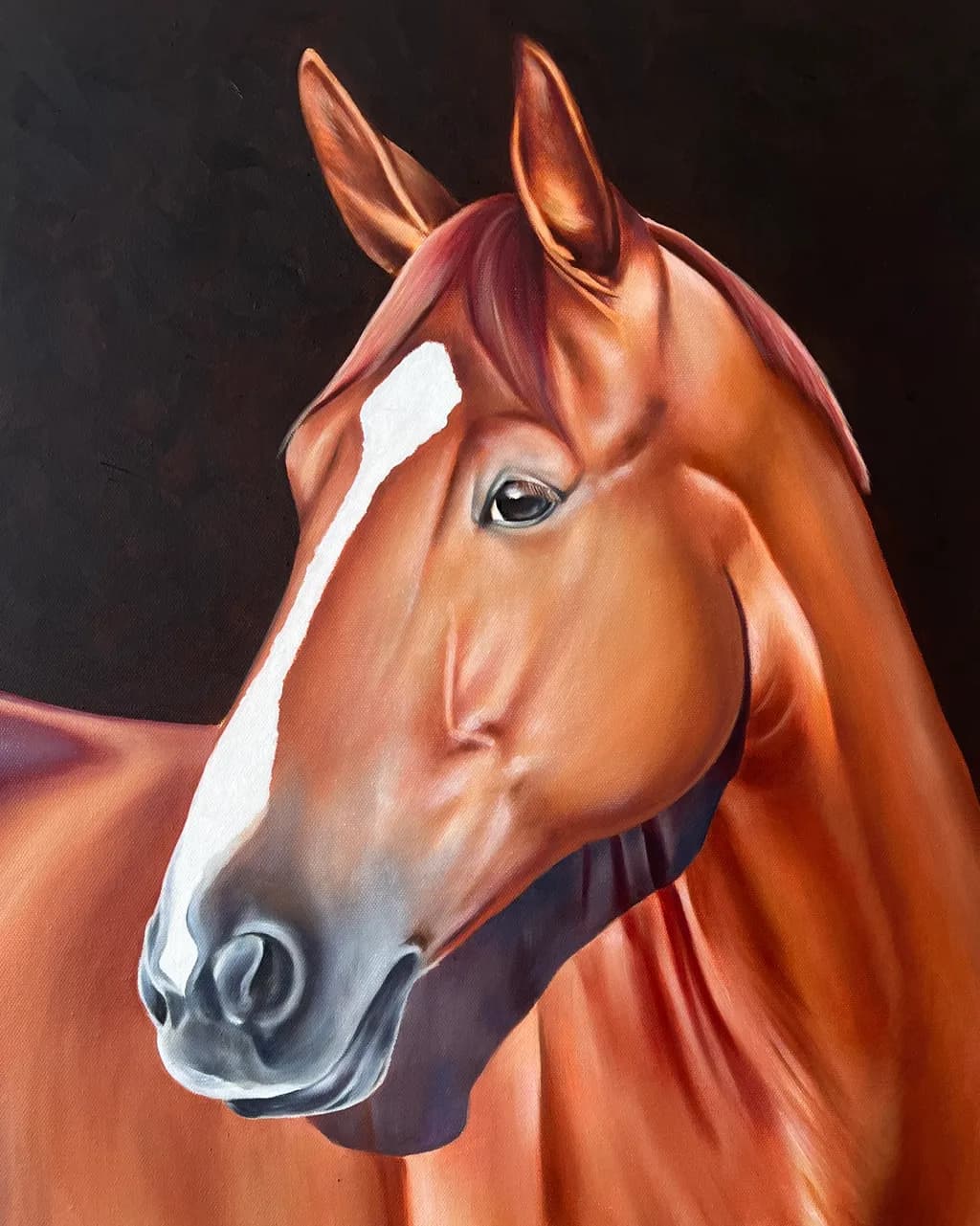 Majestic Equine Portrait: A Realistic Study of Strength and Grace