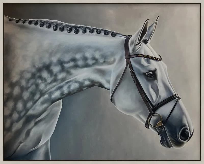Majestic Grace: The Elegance of a White Horse in Profile