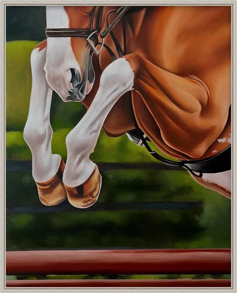 Ethereal Grace: The Art of a Horse in Mid-Jump