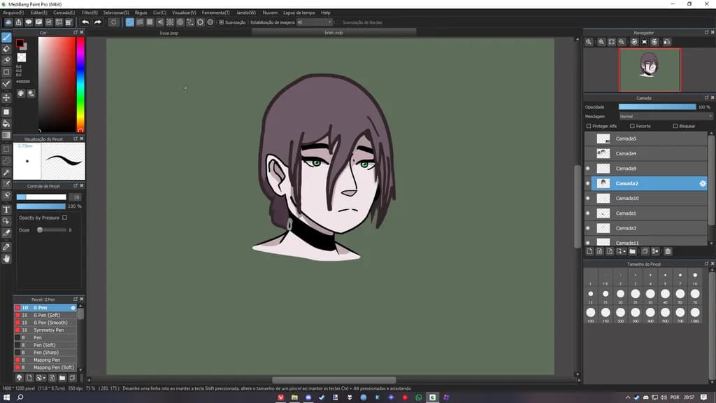 Whispers of Emotion: A Contemplative Portrait in Digital Art