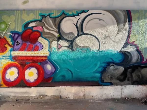 Vibrant Urban Dreams: A Colorful Journey Through Abstract Graffiti Art