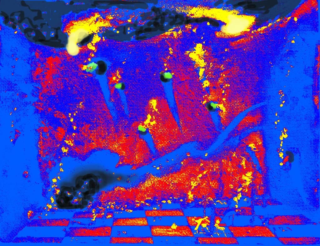 Vibrant Chaos: A Dance of Color and Form in Abstract Expressionism