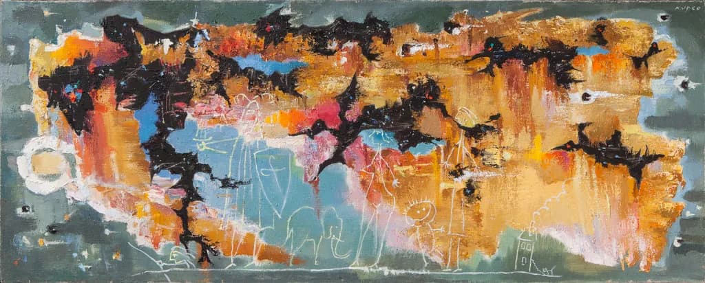 Whimsical Energies: An Abstract Journey Through Color and Expression