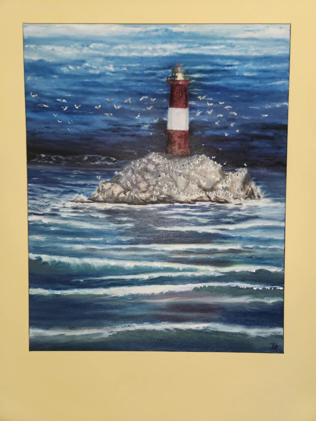 Guiding Light: A Serene Lighthouse Amidst Turbulent Waves