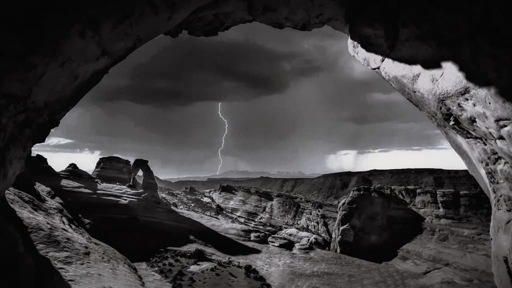 Desert Arch Lightning
