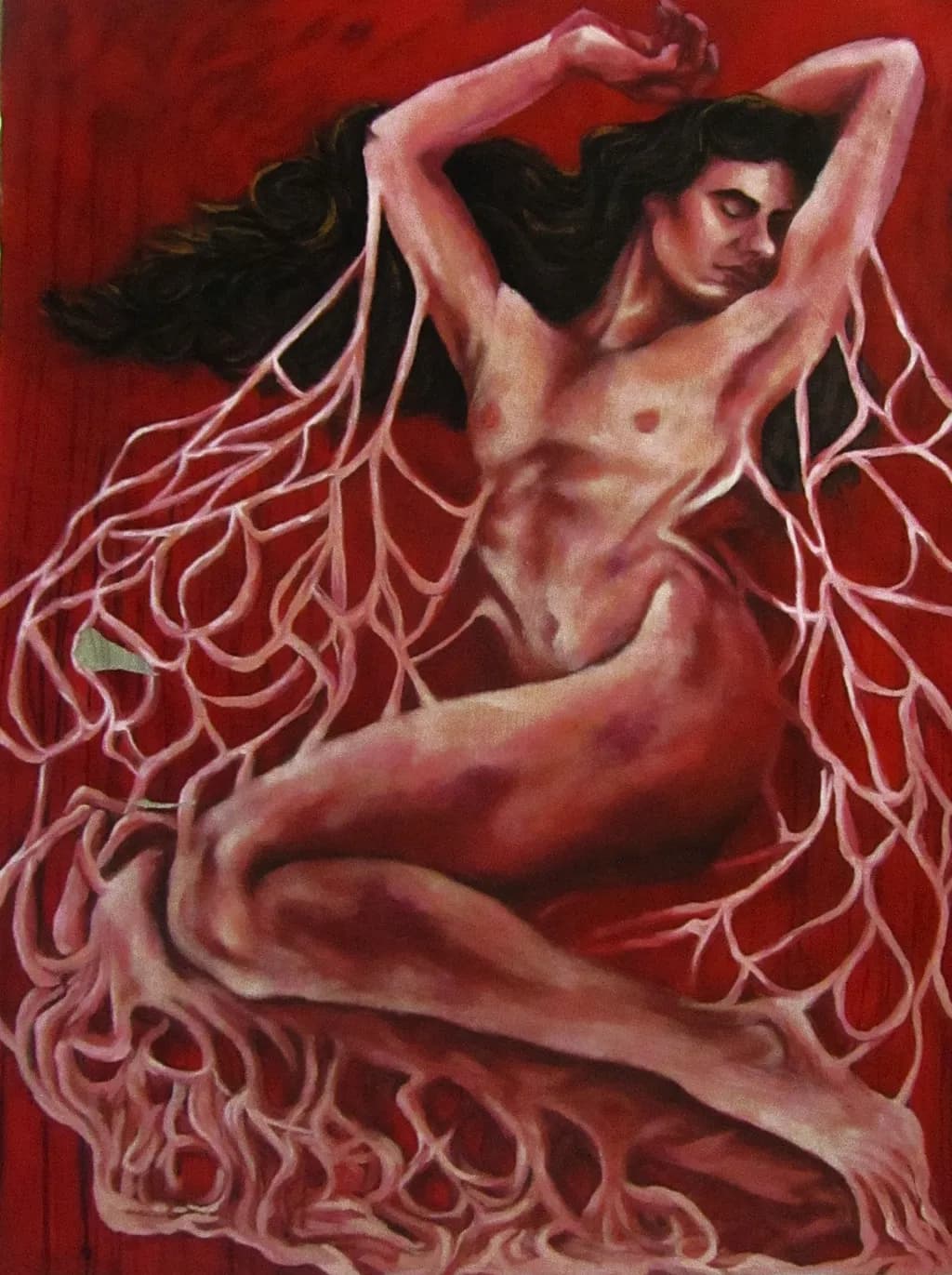 Ethereal Embrace: The Dance of Flesh and Veil