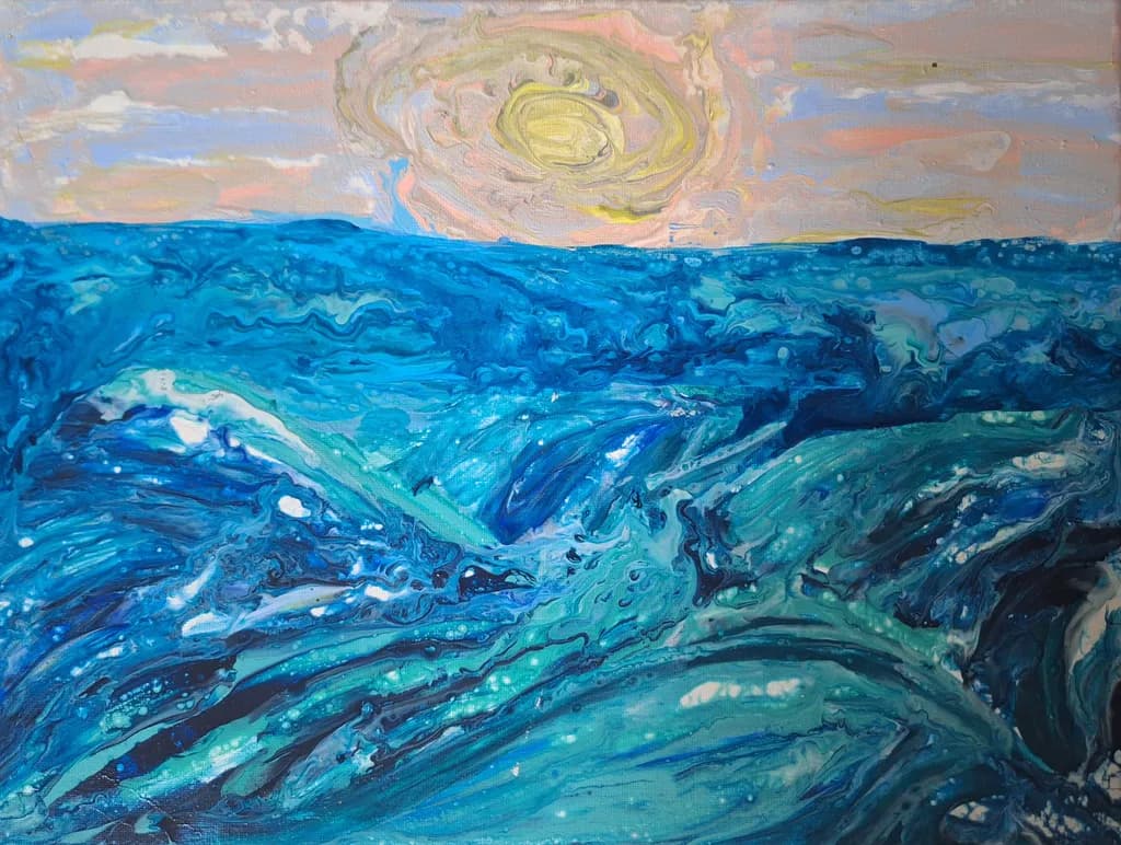 Ocean's Embrace: A Dance of Waves and Sunlight