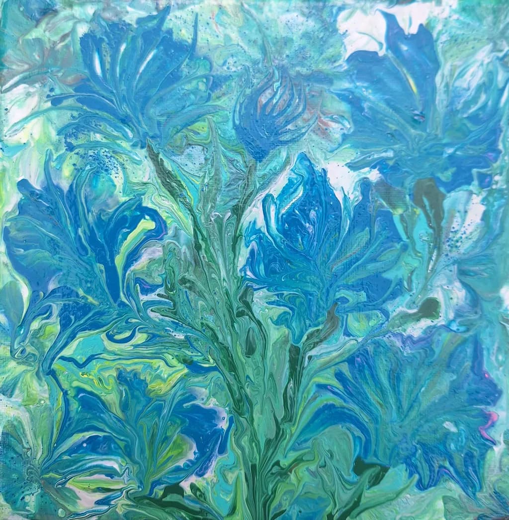 Whispers of Blue: A Fluid Dance of Nature's Blooms