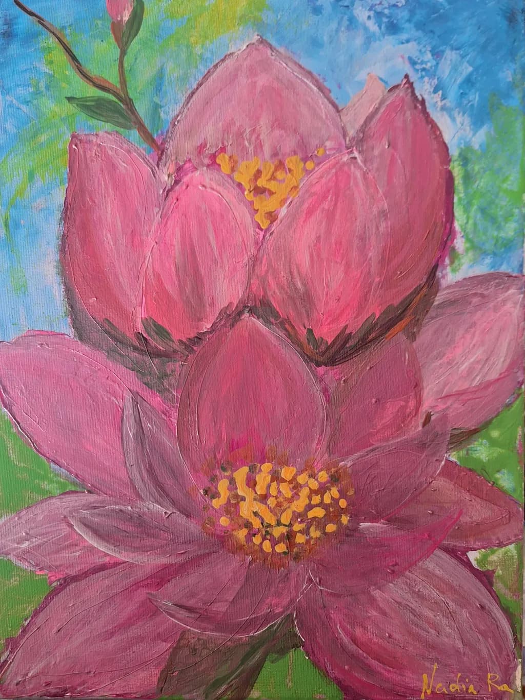 Blossoming Serenity: A Vibrant Pink Lotus in Nature's Embrace